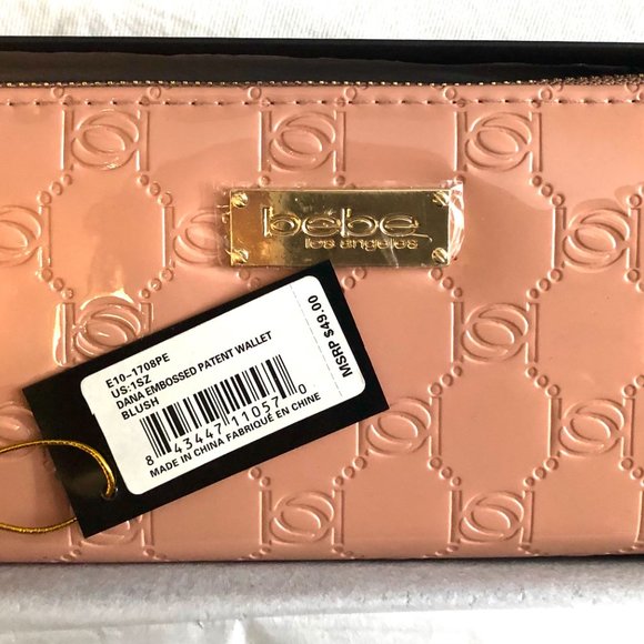Bebe Embossed Patent Wallet in Blush | NWT - Picture 3 of 4